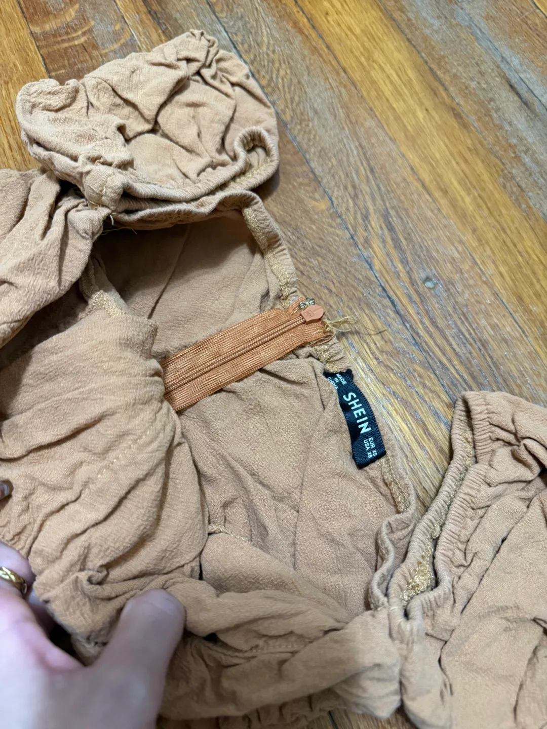 Brown Off-the-Shoulder Mini Dress image indicator(2)