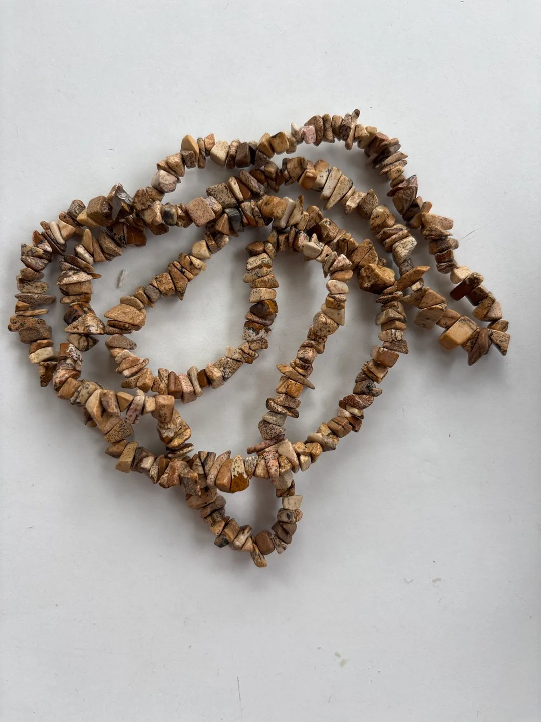 Brown gemstone chip necklace image indicator(2)