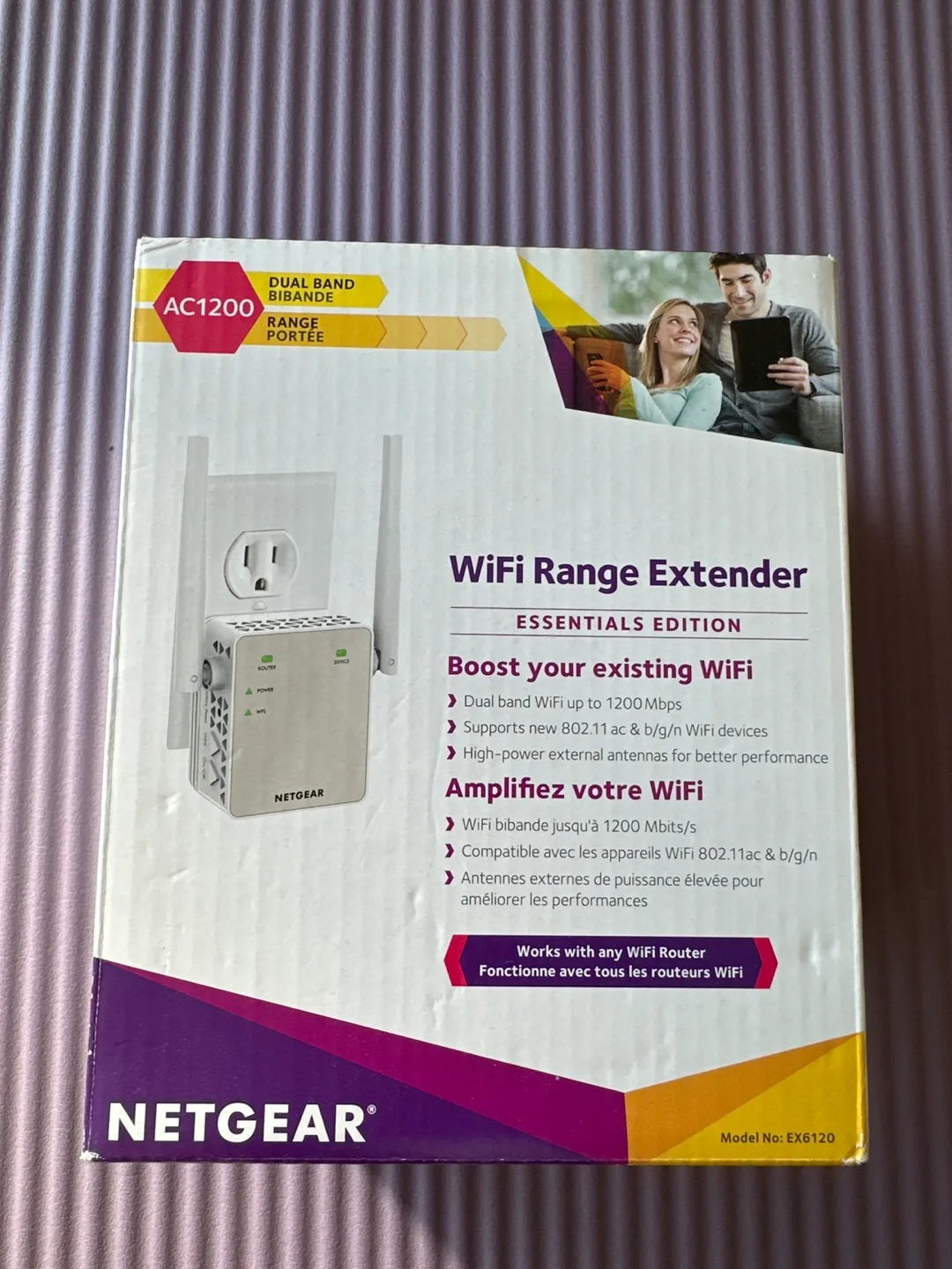 NETGEAR WiFi Range Extender EX6120 - Essentials Edition thumbnail