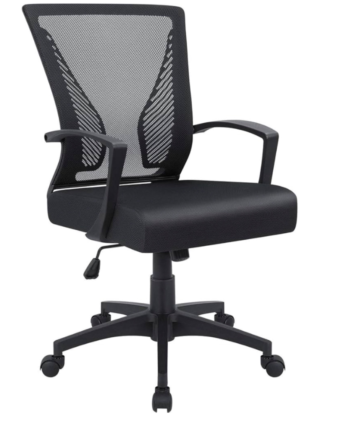 Furmax Black Mesh Office Chair with Adjustable Height
