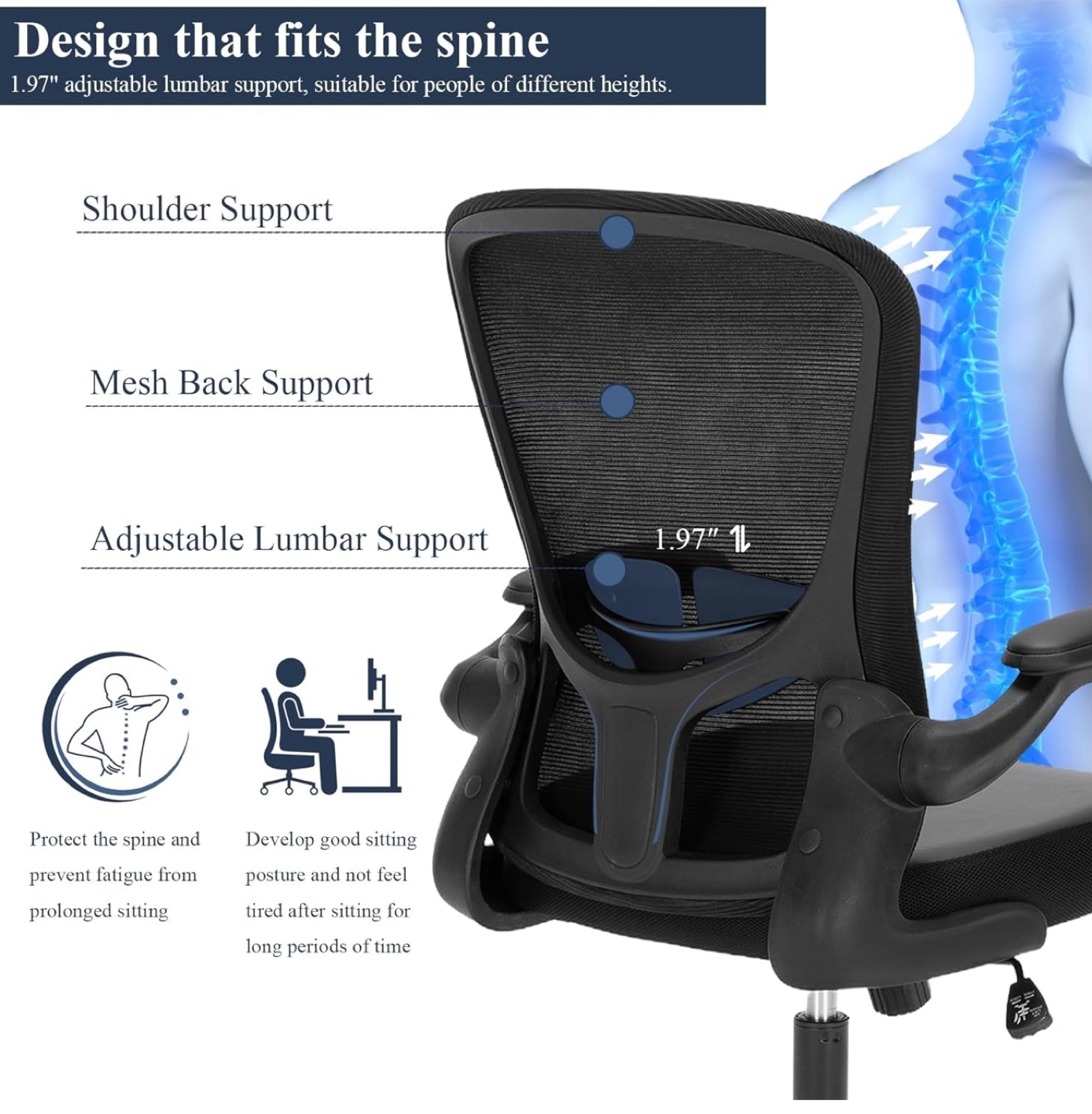 Ergonomic Office Chair with Lumbar Support - photo 4