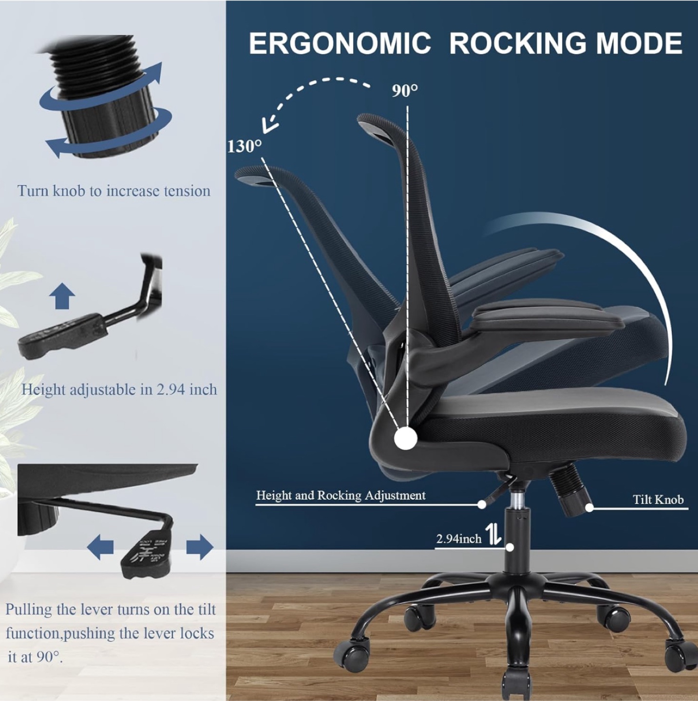 Ergonomic Office Chair with Lumbar Support - photo 3