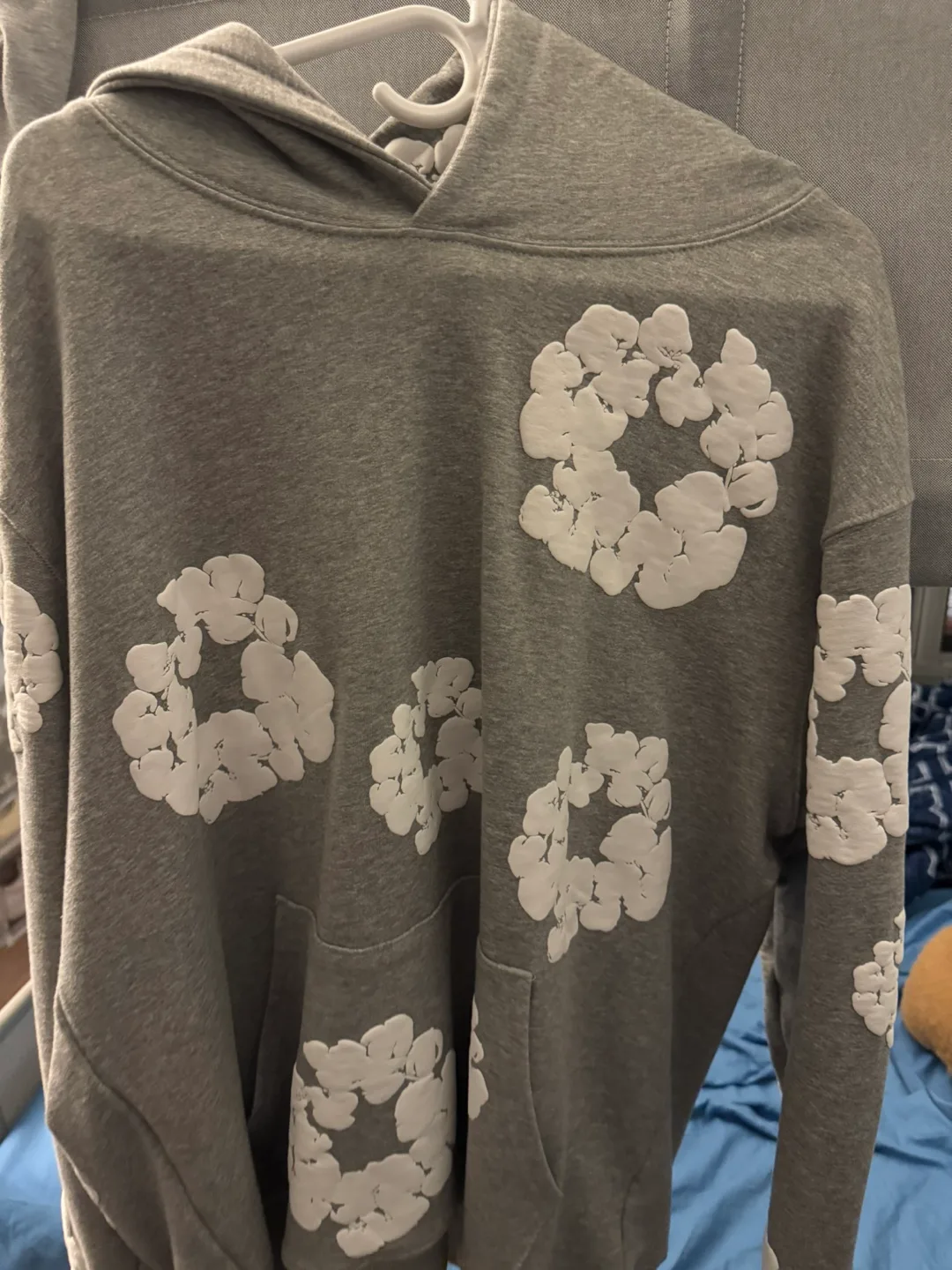 Denim tears grey hoodie thumbnail
