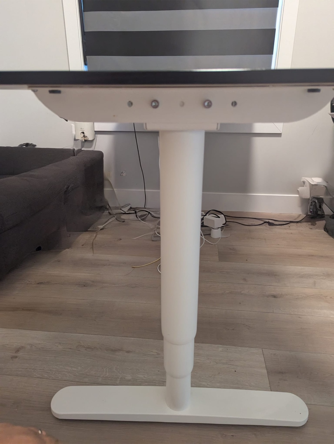 Electric Standing Desk - Black Top, White Frame - photo 3