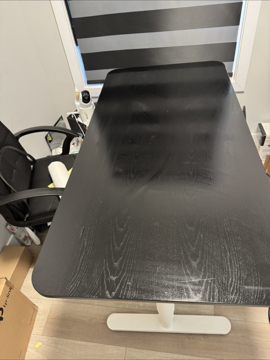 Electric Standing Desk - Black Top, White Frame - photo 2
