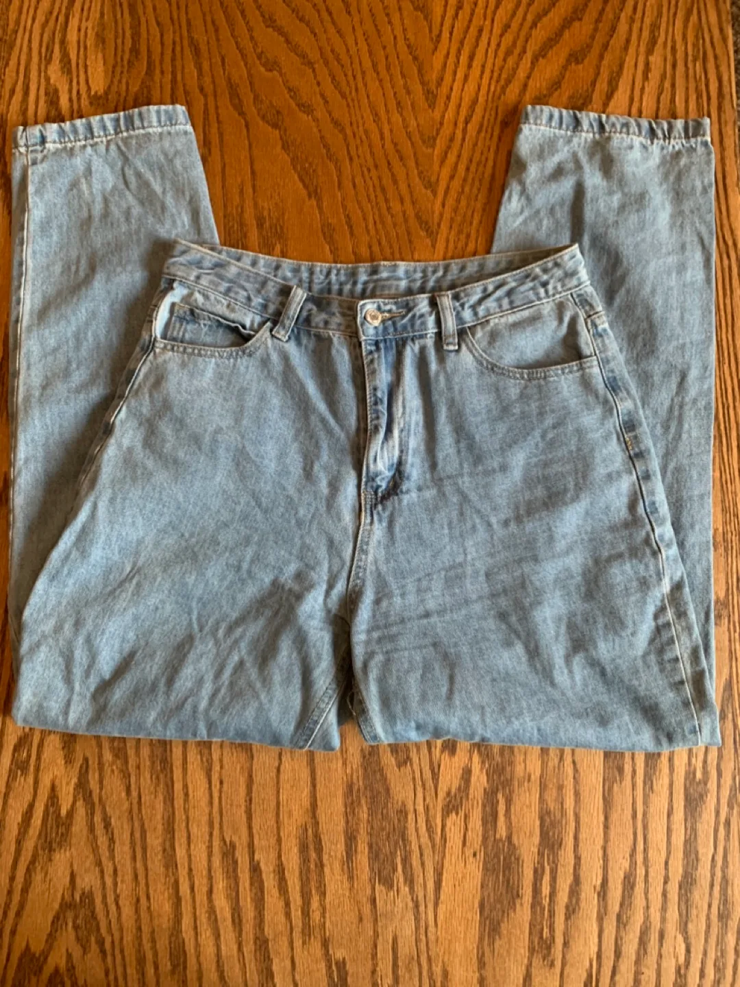 SHEIN Light Wash Mom Jeans Size L thumbnail