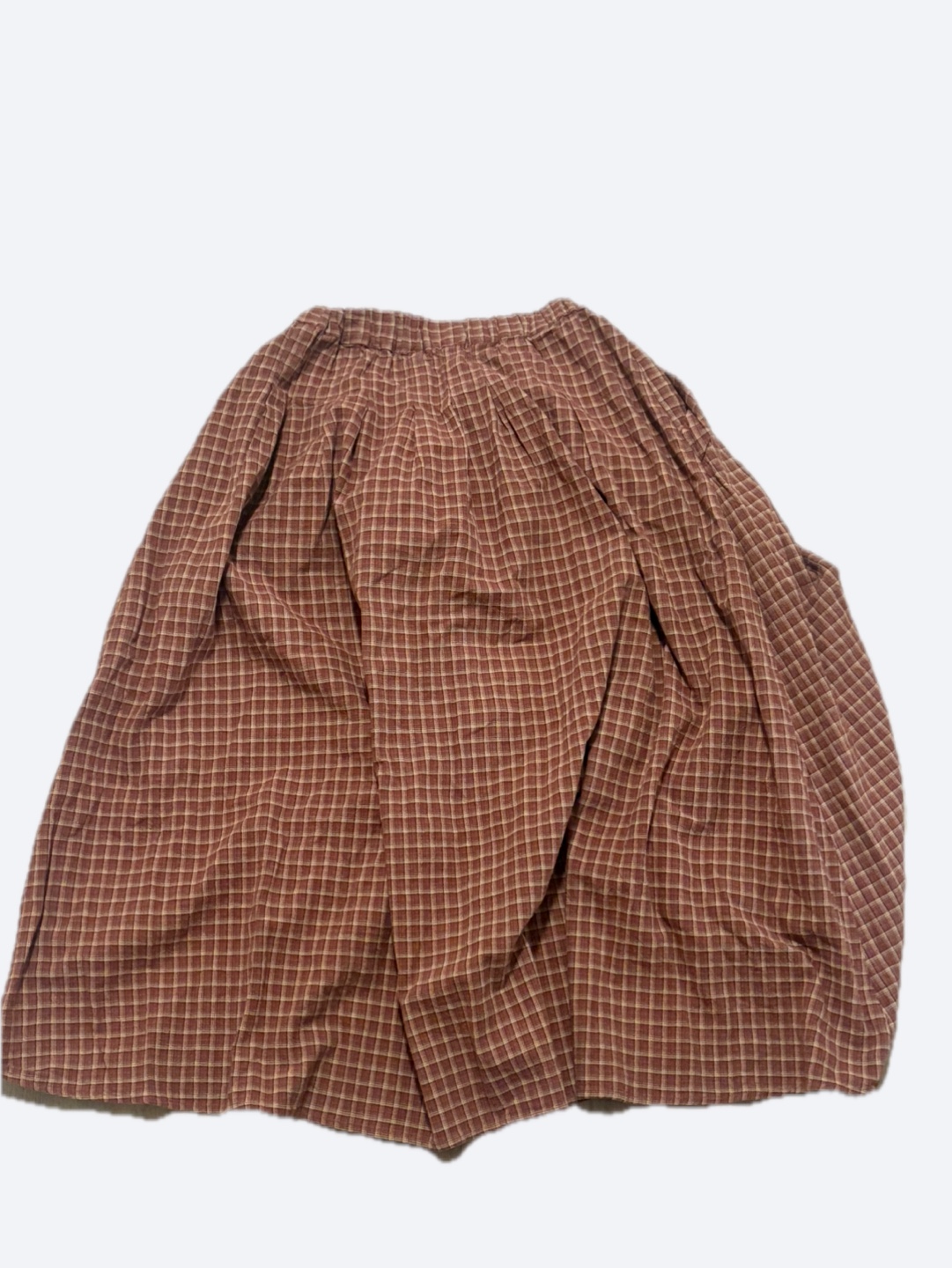 Cotton Red and Beige Skirt
