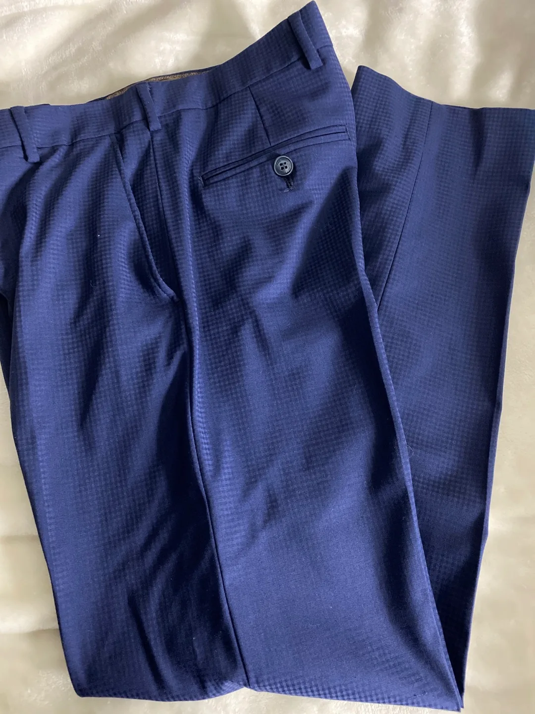 Pinoporte Size 16 Navy Blue Wool Trousers thumbnail