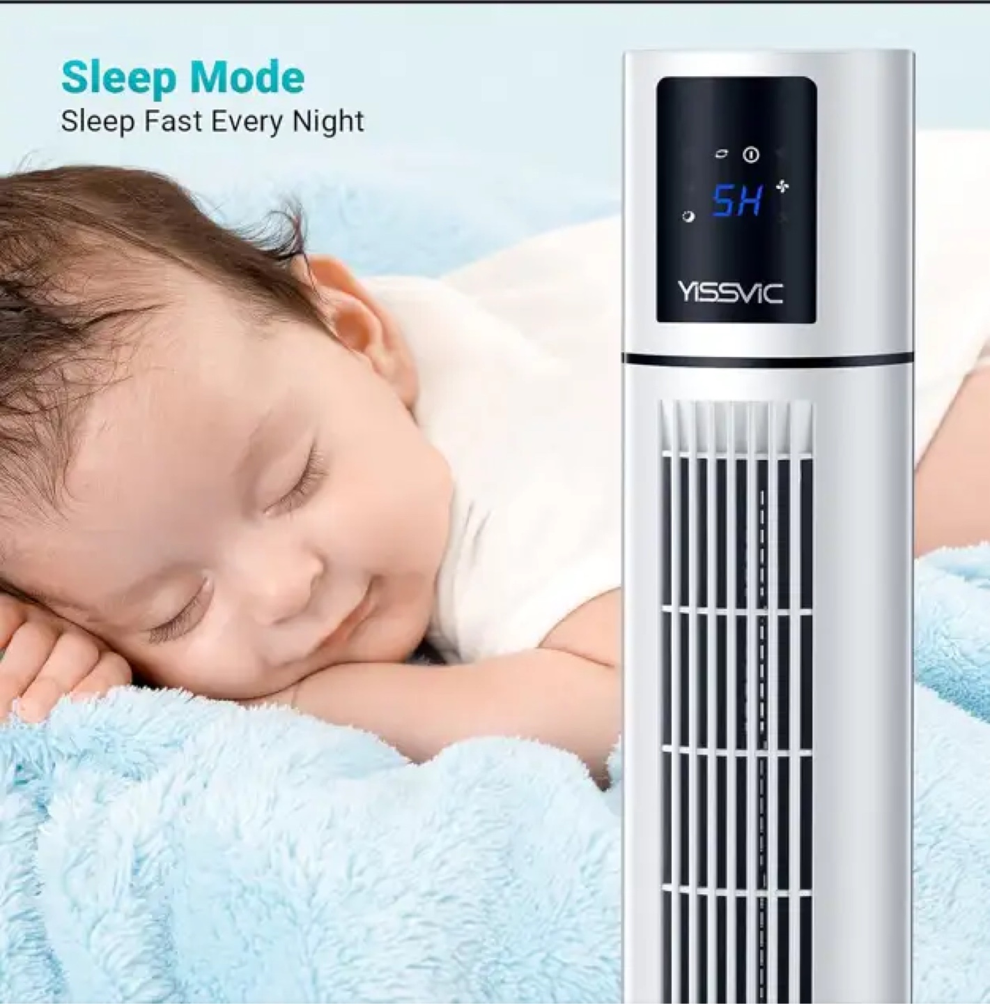 (Brand New Sealed) YISSVIC Tower Fan 34 Inches Oscillating Fans - photo 5