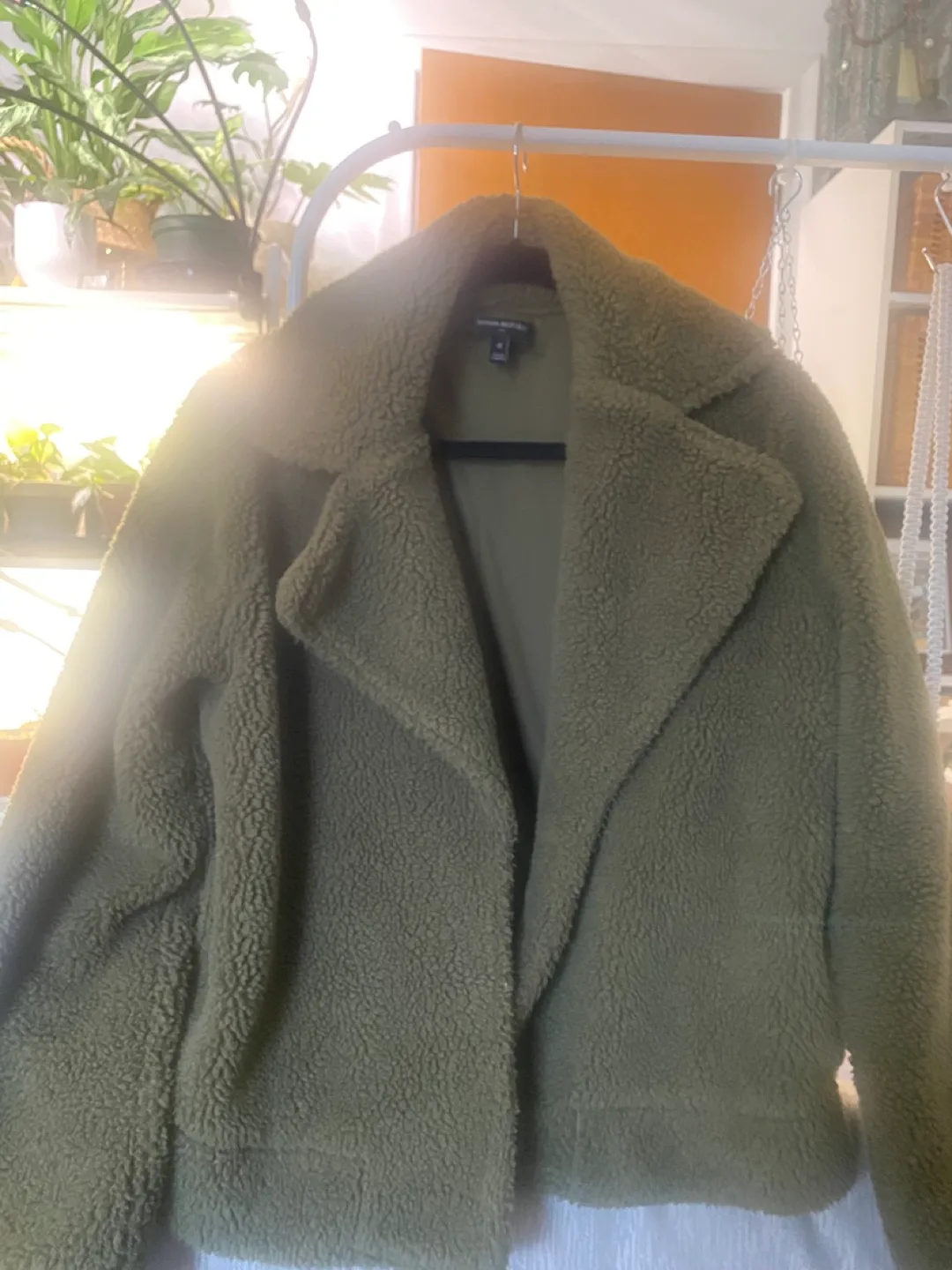 Banana Republic Teddy/Sherpa Jacket - Olive Green image indicator(2)