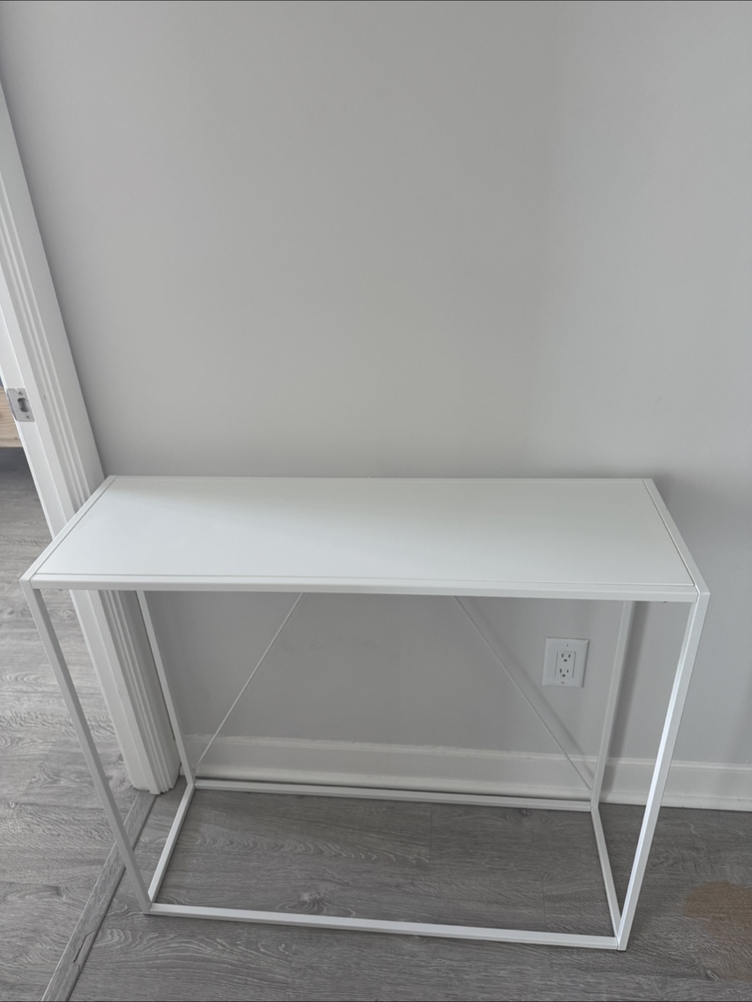 White Metal Console Table - photo 3
