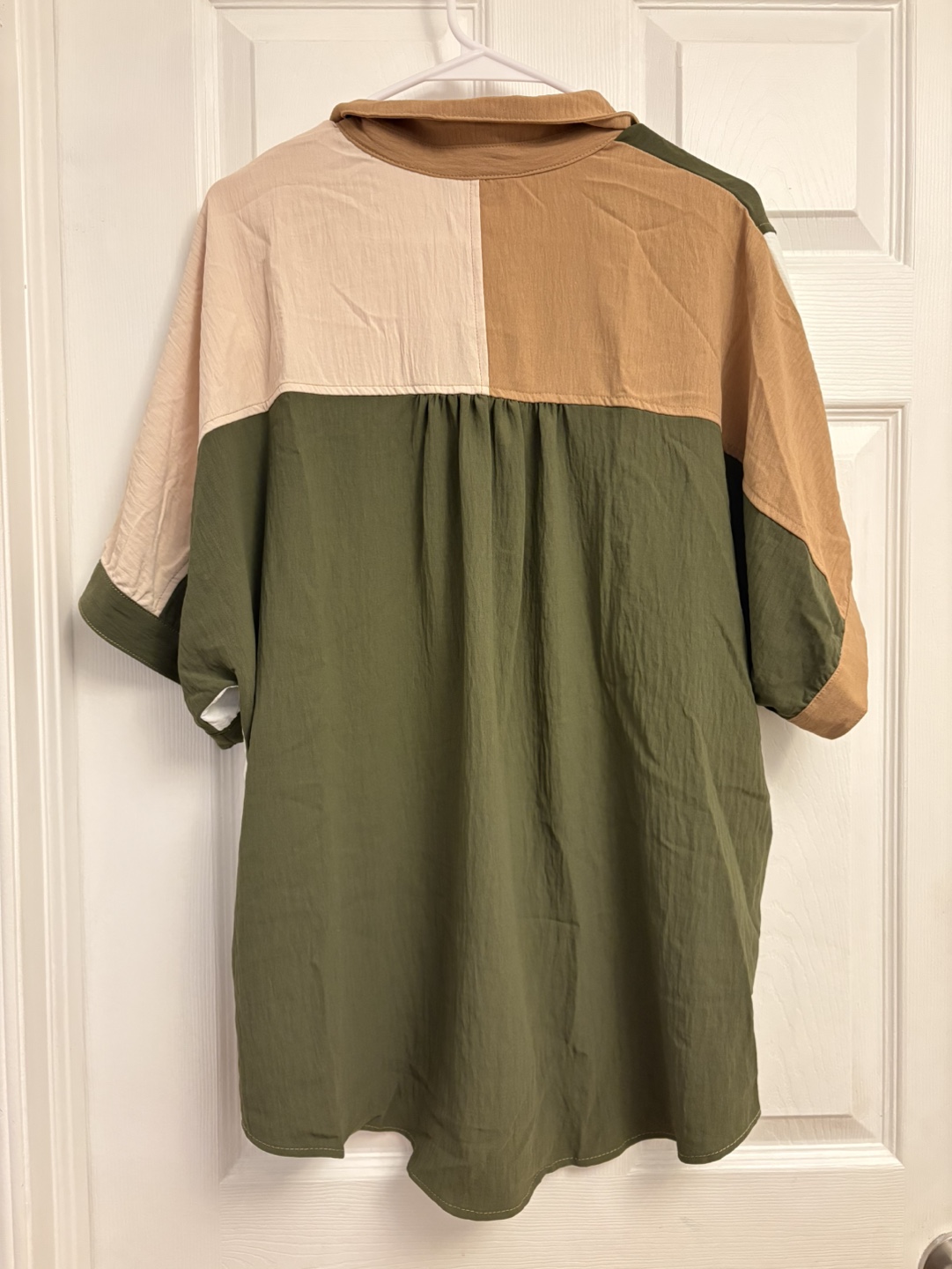 Women's Colour Block Button-Down Shirt - Size L - photo 2