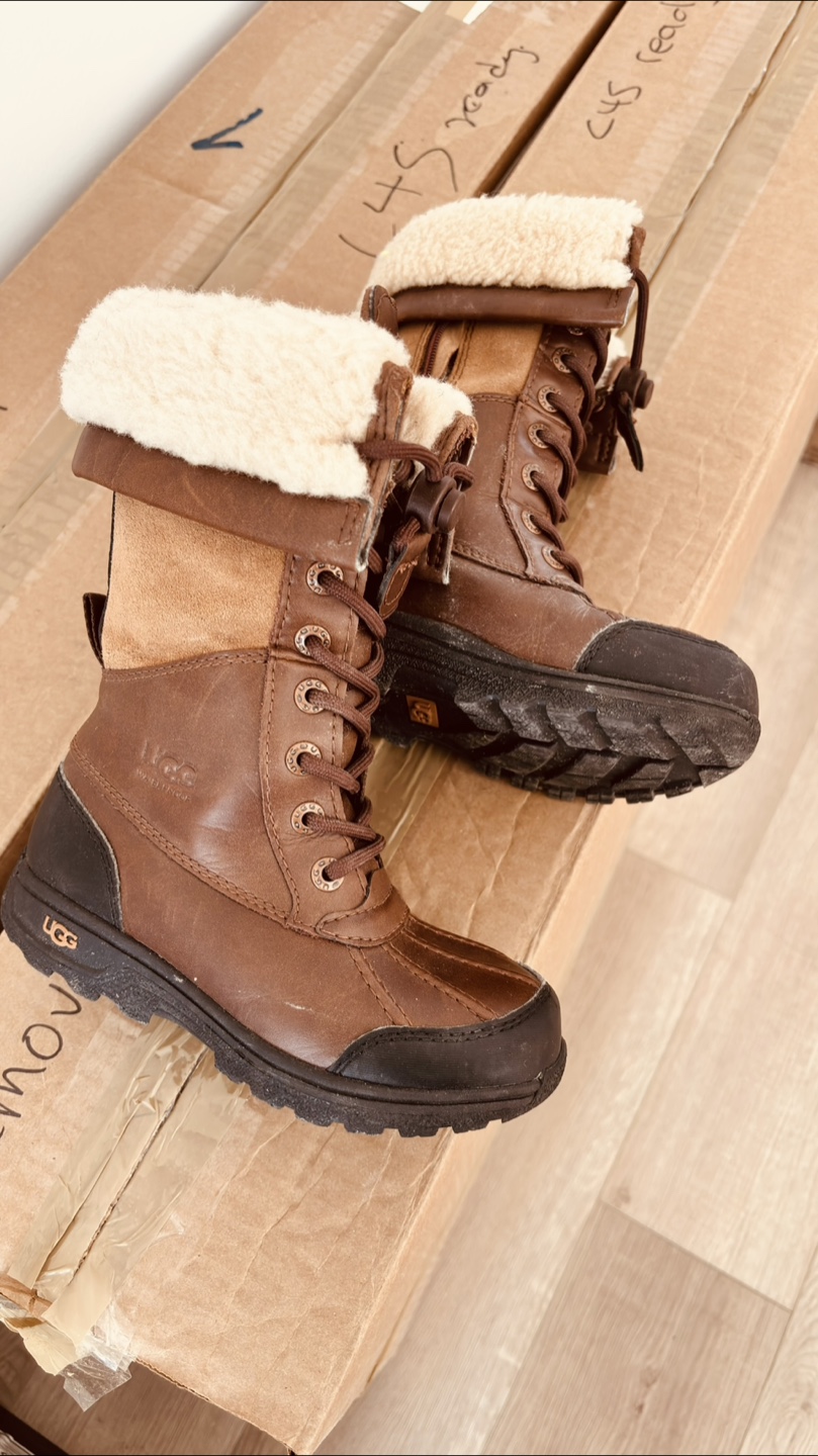 UGG Kids' Brown Leather Winter Boots - photo 2
