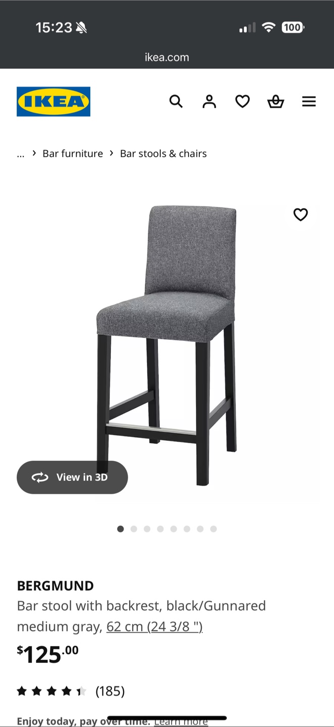 IKEA BERGMUND Bar Stools - Pair - photo 2