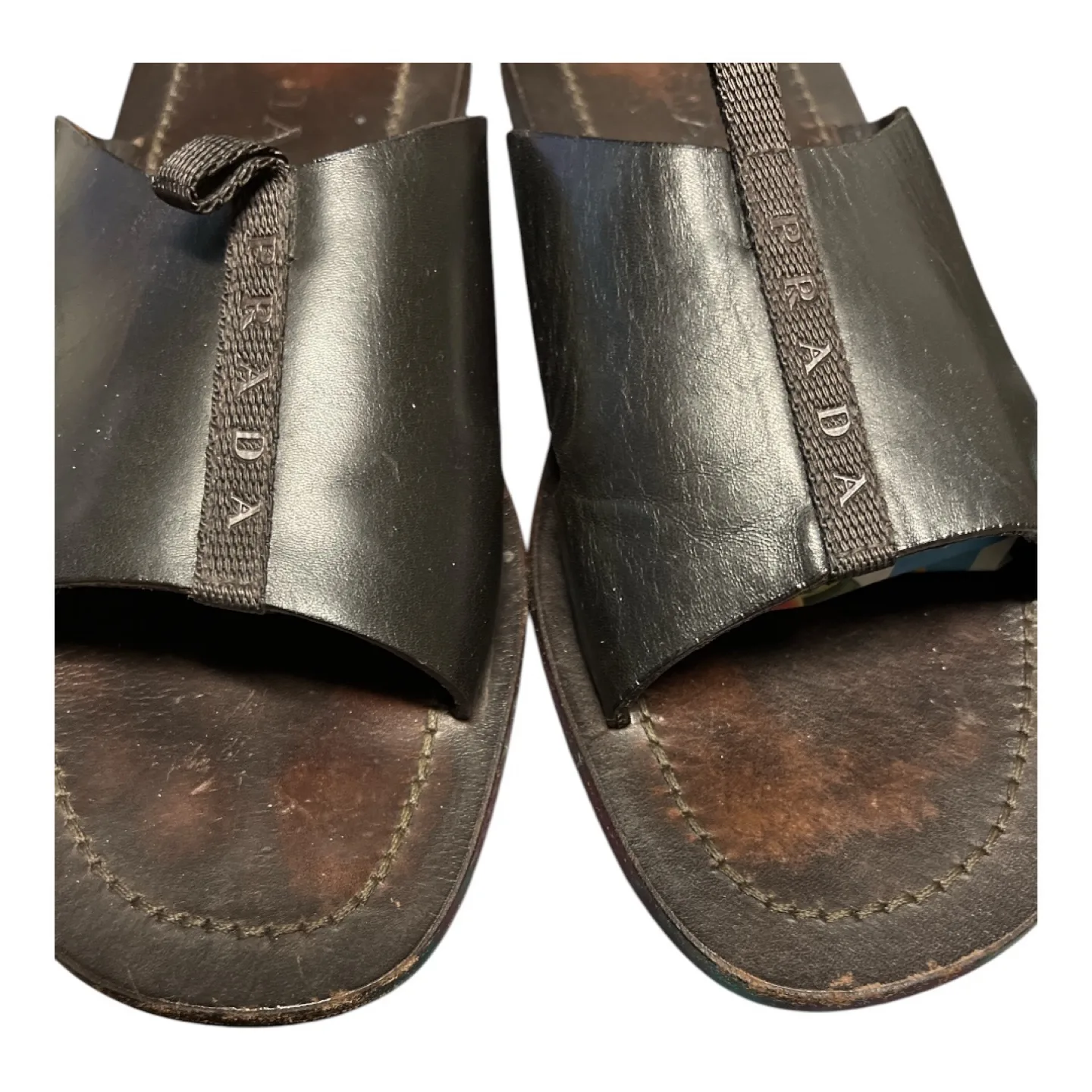 Men’s Prada Leather Slides Sandals - 8.5 image indicator(5)