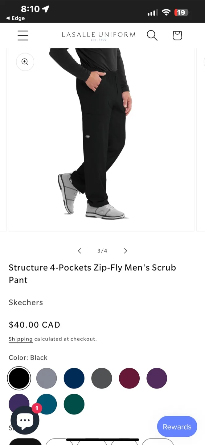 🍒Men's Skechers Scrub Pants - Black image indicator(4)