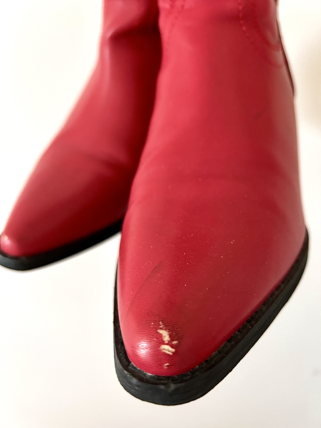 Red Leather Cowboy Boots - photo 2