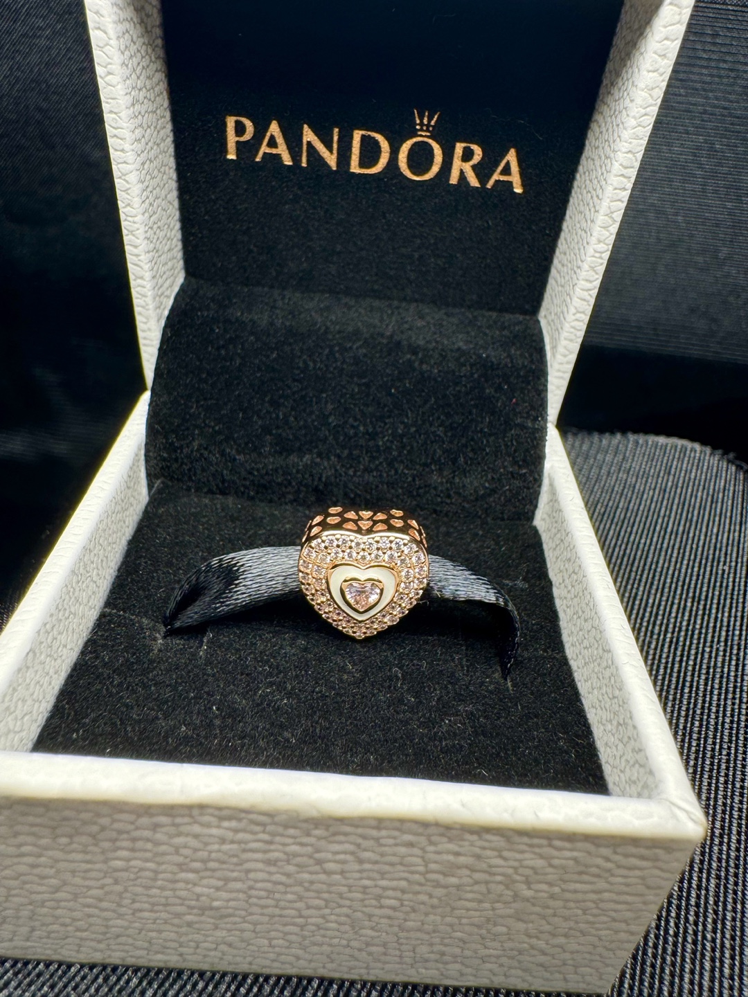 Pandora Rose Gold Double Heart Charm - photo 2