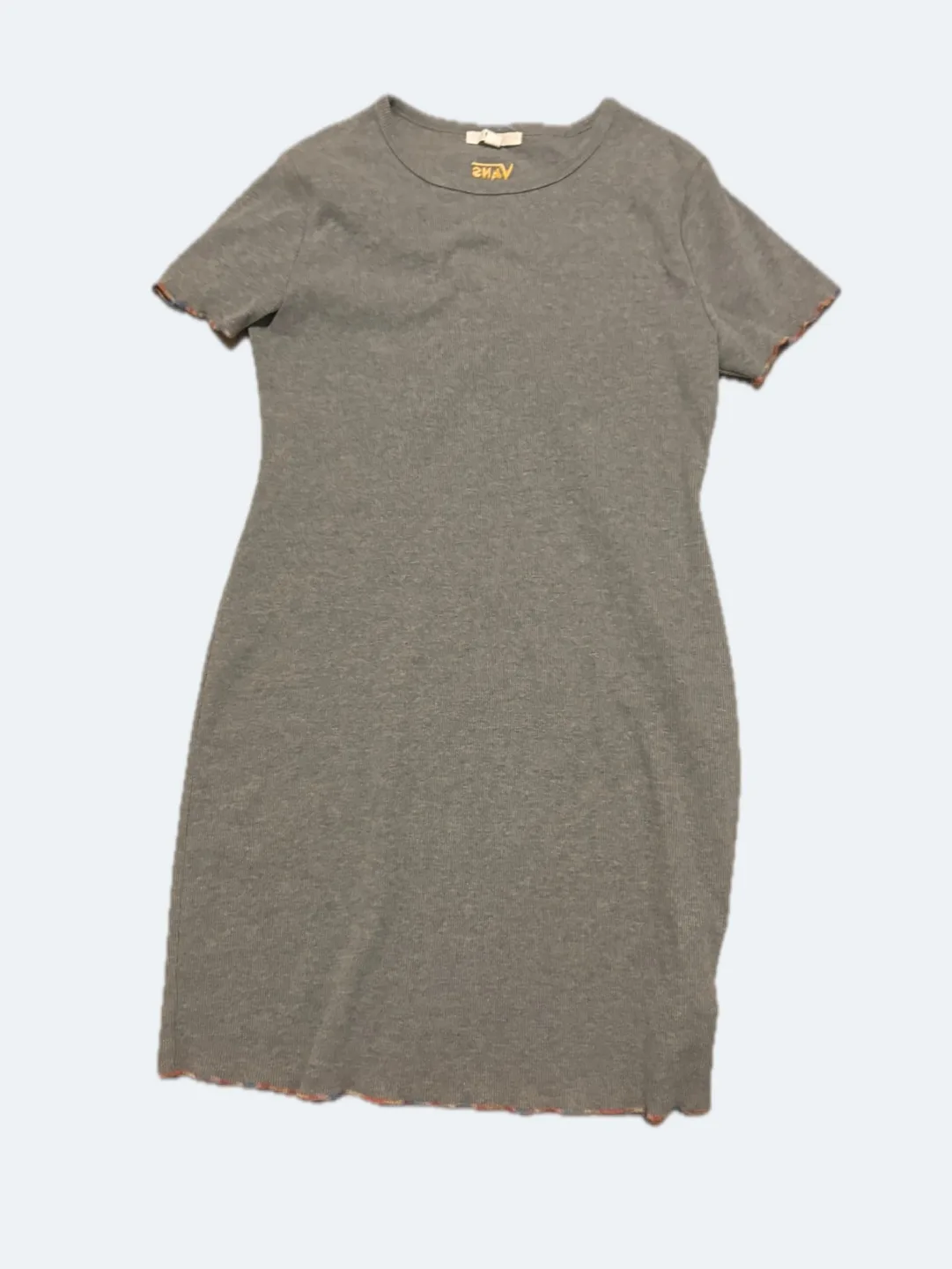 Vans Grey Ribbed Mini Dress Size Medium thumbnail