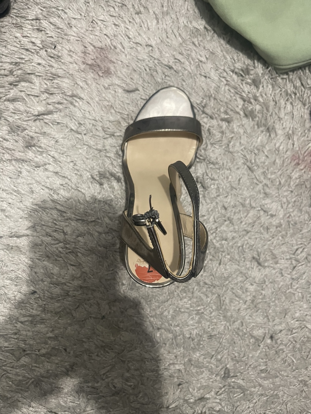 Silver metallic heeled sandals - photo 4