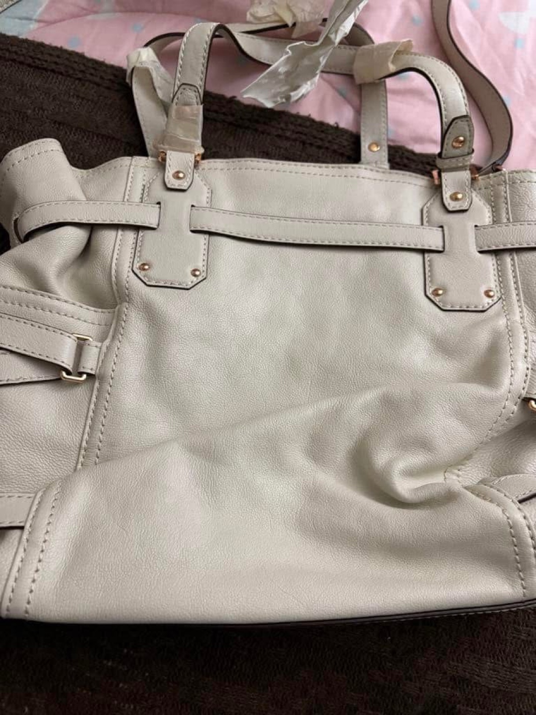 Michael Kors Cream Leather Tote Bag - photo 4