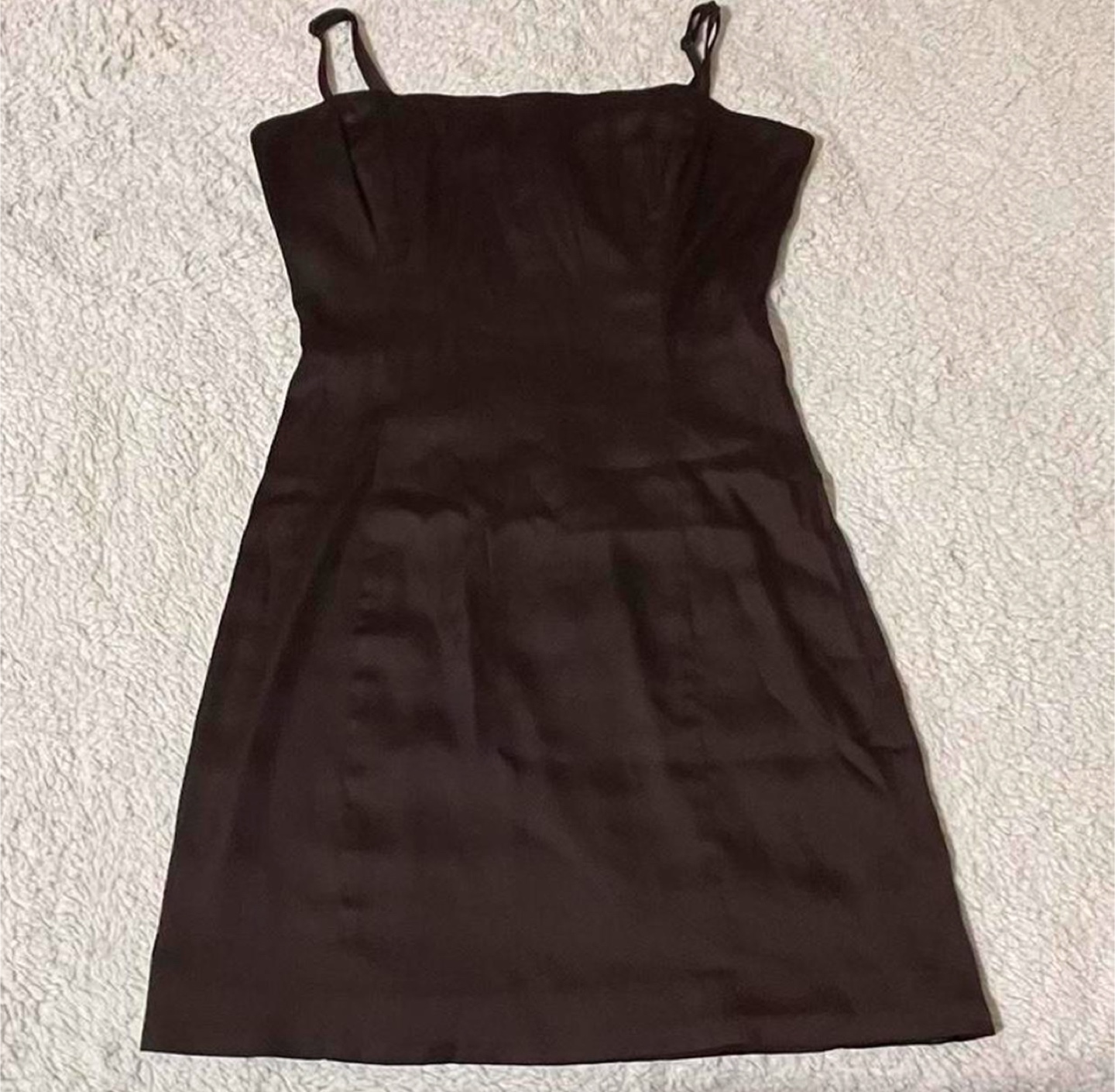 Aritzia - Size 0 Brown Shimmer Satin Dress (Sunday Best)