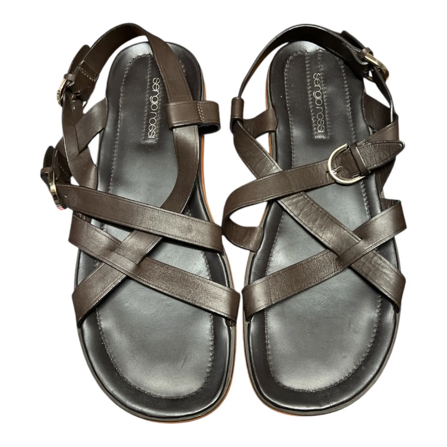 Sergio Rossi Men's Brown Leather Sandals - GUC, 8.5 thumbnail