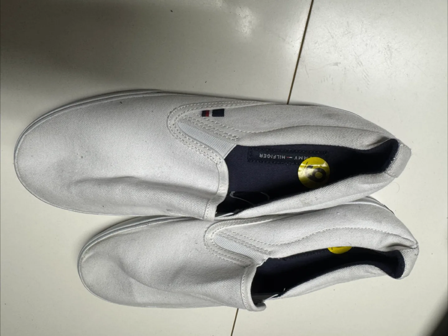 Tommy Hilfiger White Slip-On Canvas Shoes thumbnail