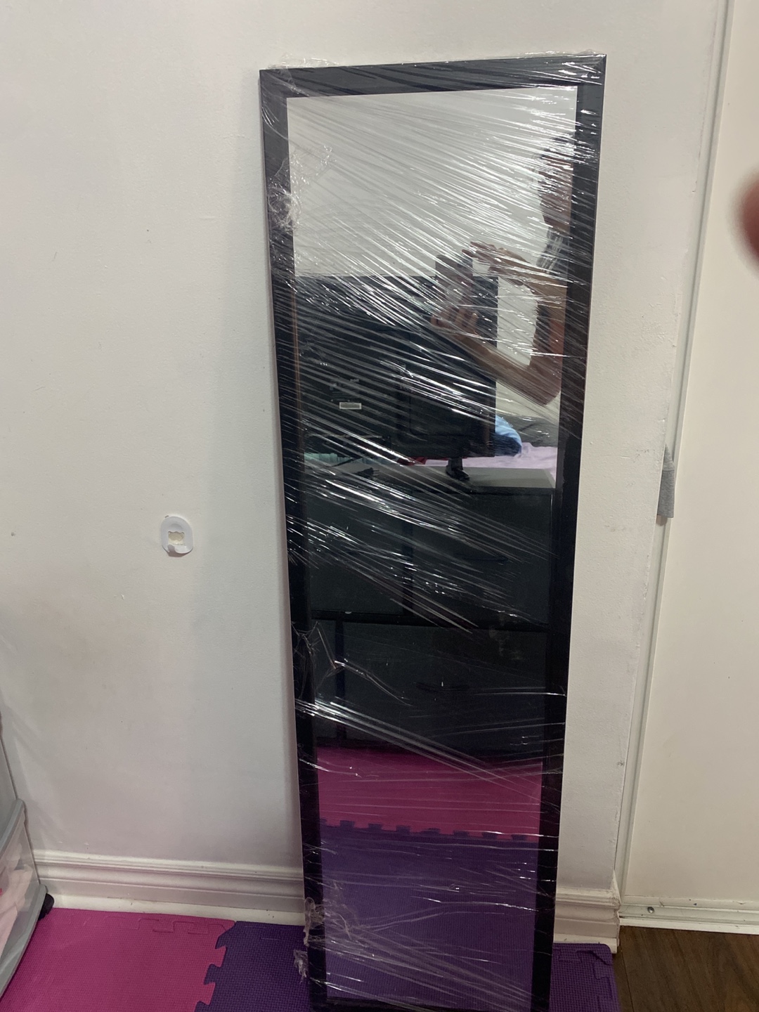 Full-Length Black Framed Mirror - photo 2