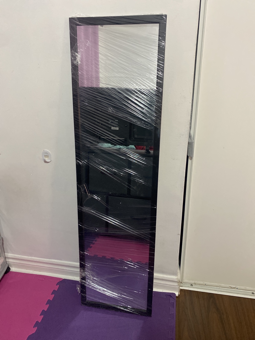 Full-Length Black Framed Mirror