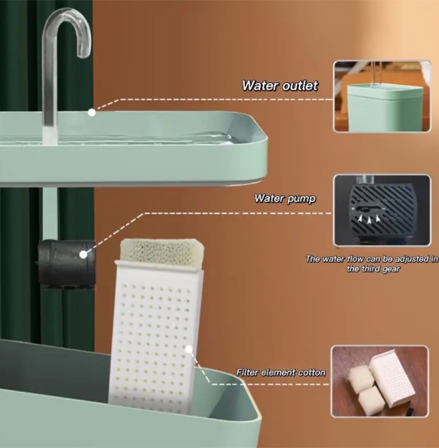 Automatic Pet Water Fountain - photo 4