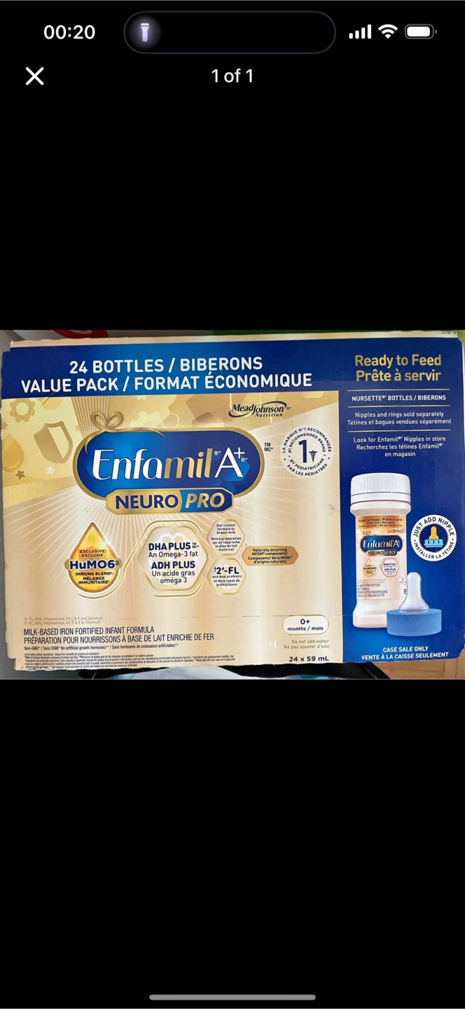 Enfamil A+ Neuro Pro Infant Formula - 24 Ready-to-Feed Bottles