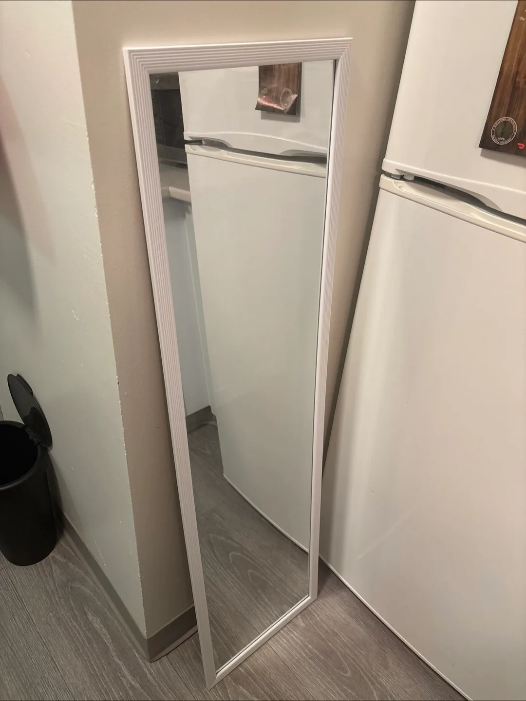 Full-Length White Framed Mirror thumbnail