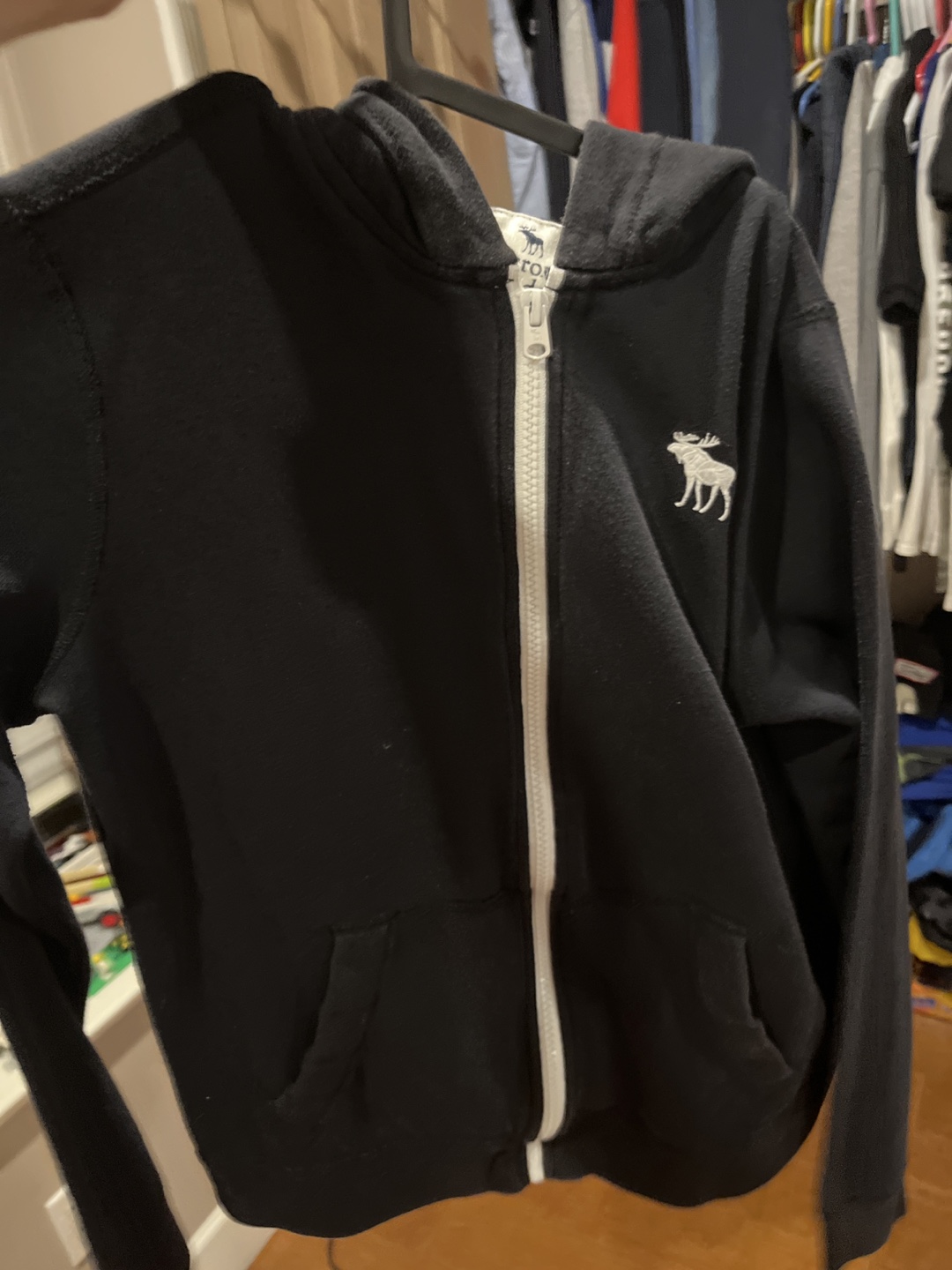Abercrombie Kids Black Zip-Up Hoodie