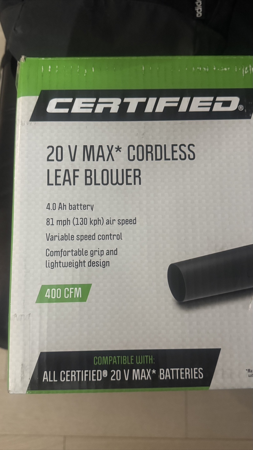 CERTIFIED 20V MAX Cordless Leaf Blower - photo 4