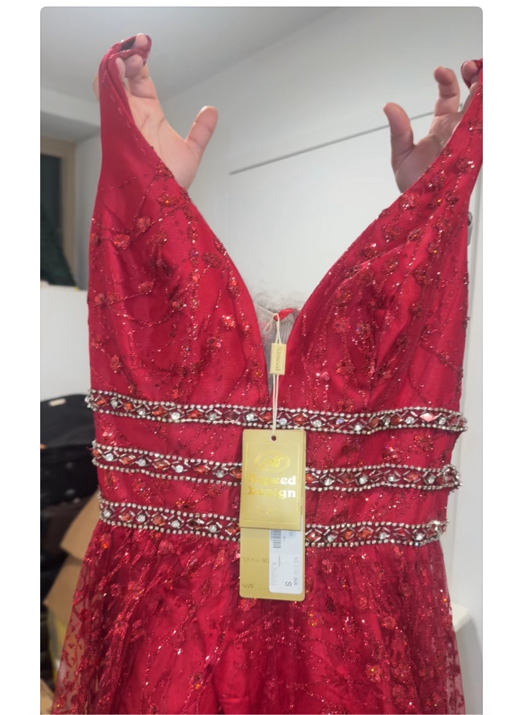 Gorgeous Red Long Prom Dress, Size XS