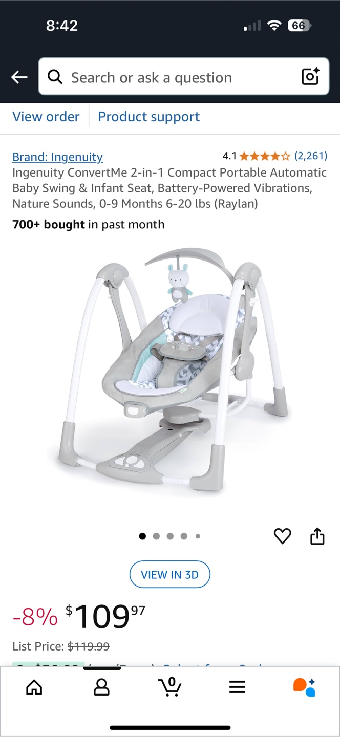 Baby swing-Ingenuity ConvertMe 2-in-1 Compact Portable - photo 2