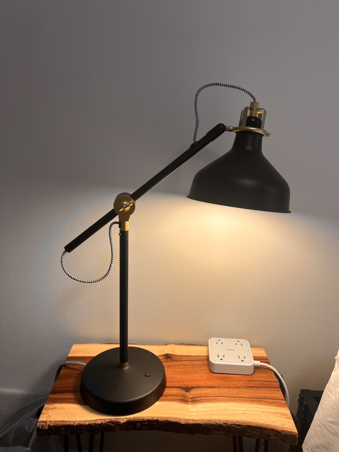 IKEA Black Desk Lamp with Accents