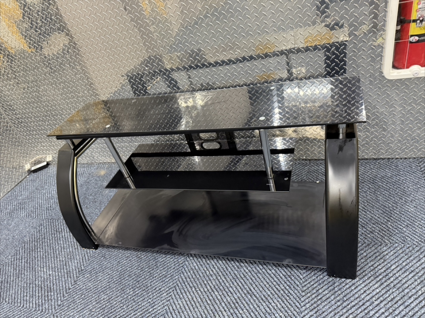 Black Glass TV Stand - photo 3