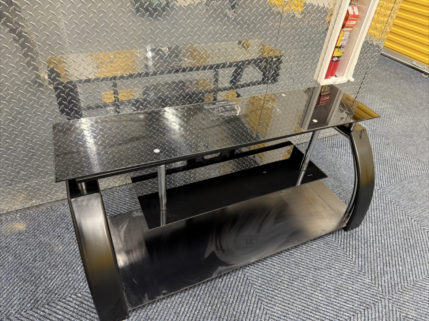 Black Glass TV Stand - photo 4