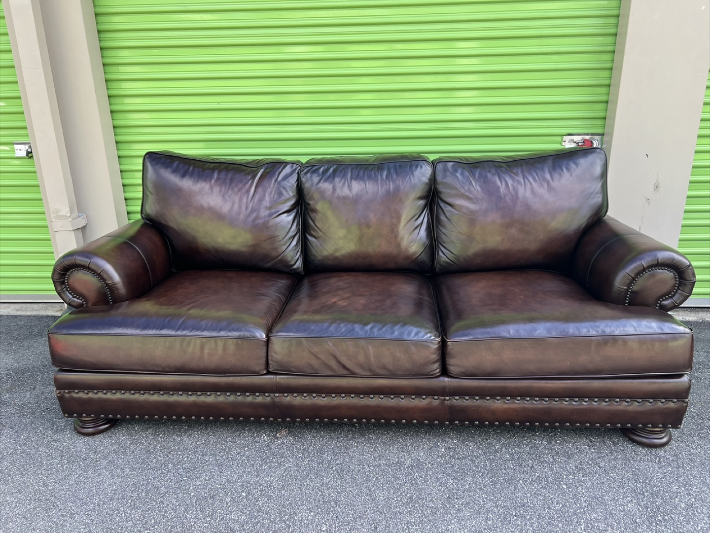Brown Leather Sofa