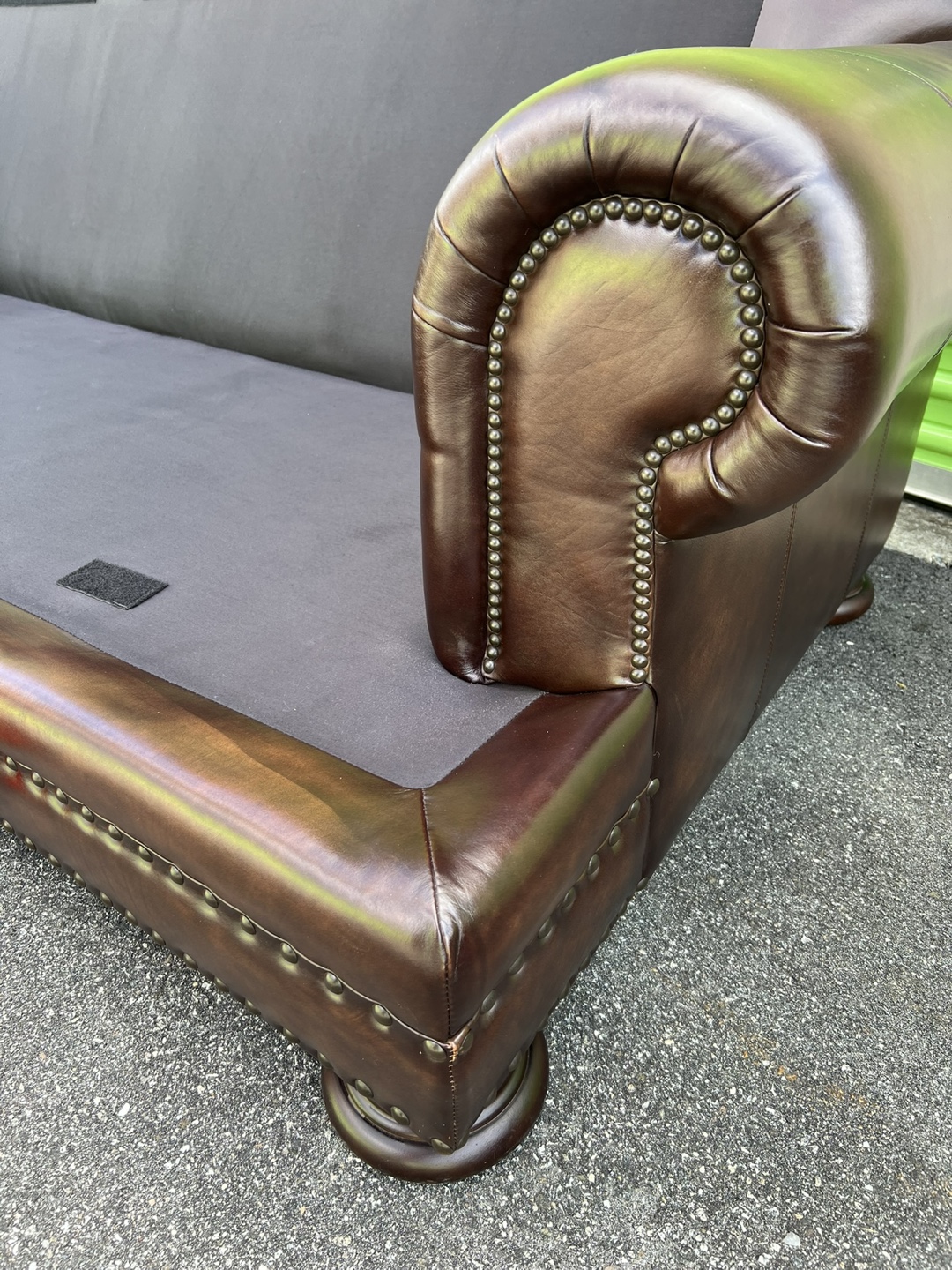 Brown Leather Sofa - photo 3