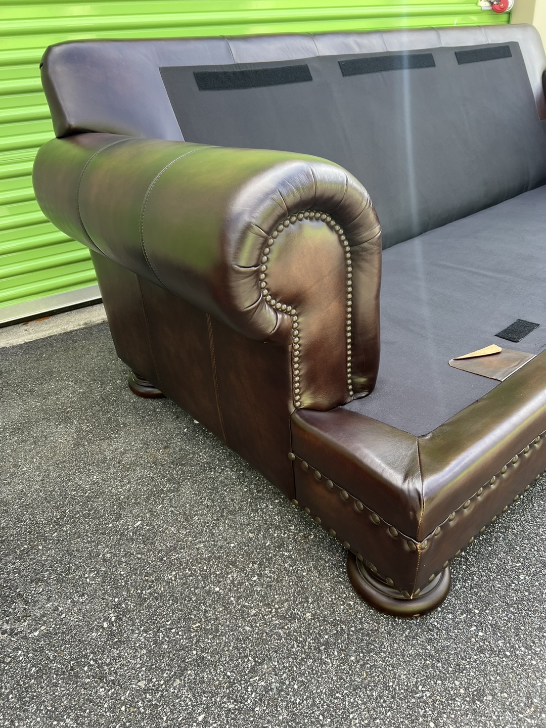 Brown Leather Sofa - photo 4