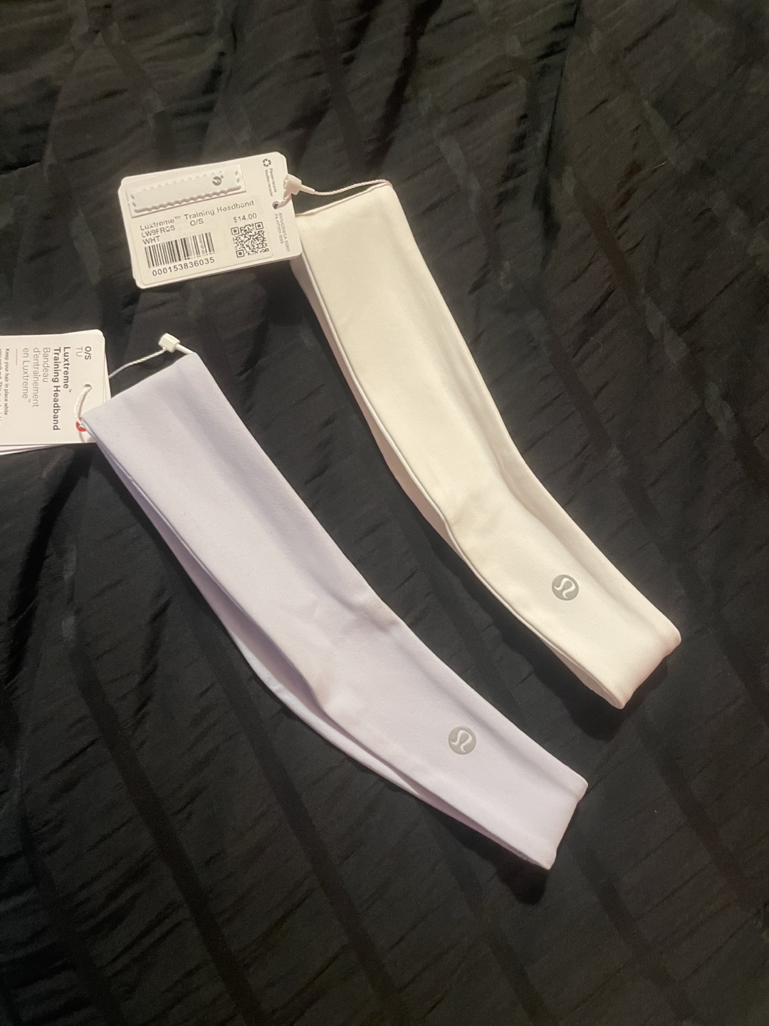 Lululemon Headbands (White & light blue)