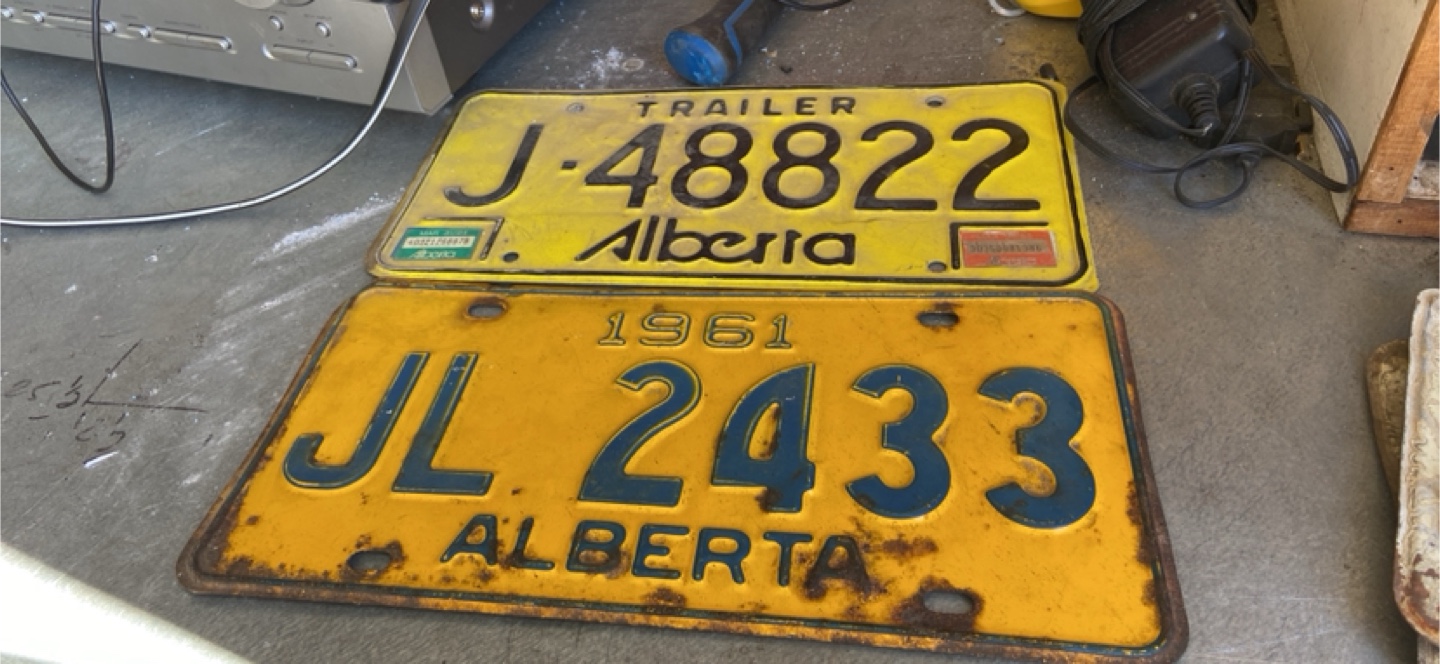 Vintage Alberta License Plates (2)