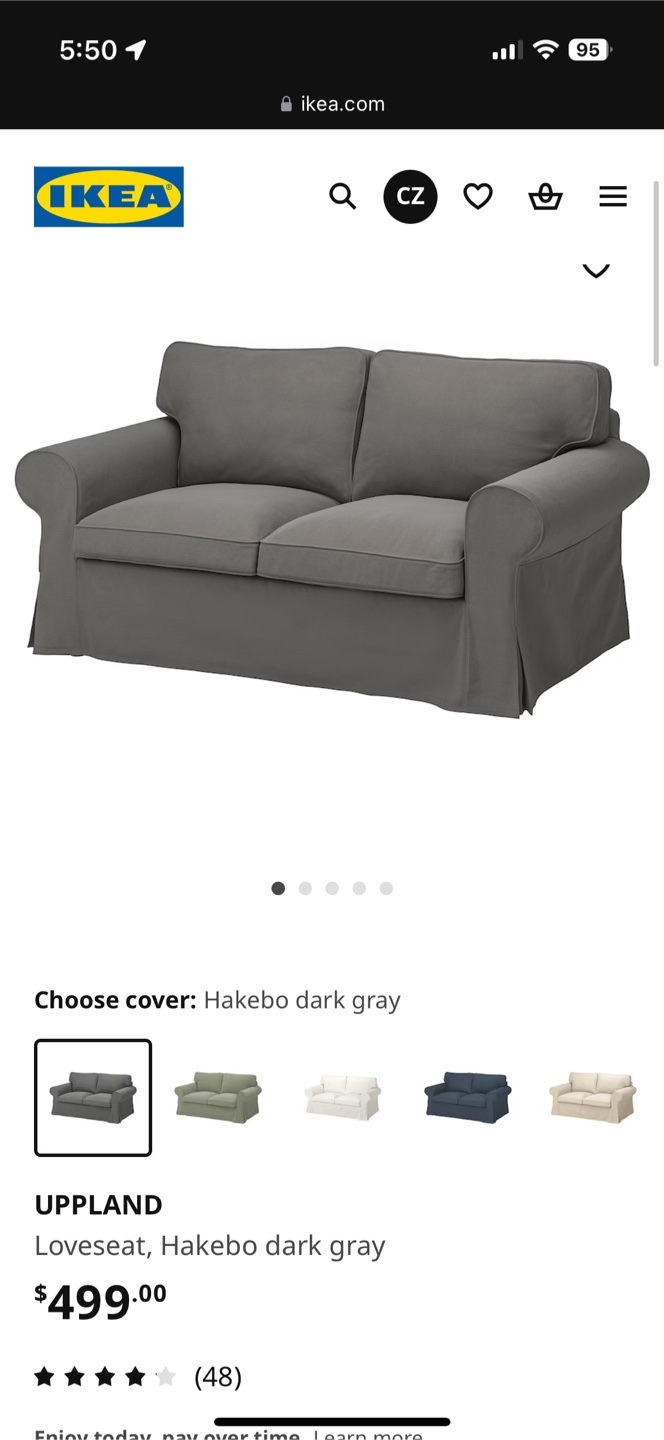 IKEA UPPLAND Loveseat - Hakebo Dark Grey - photo 3