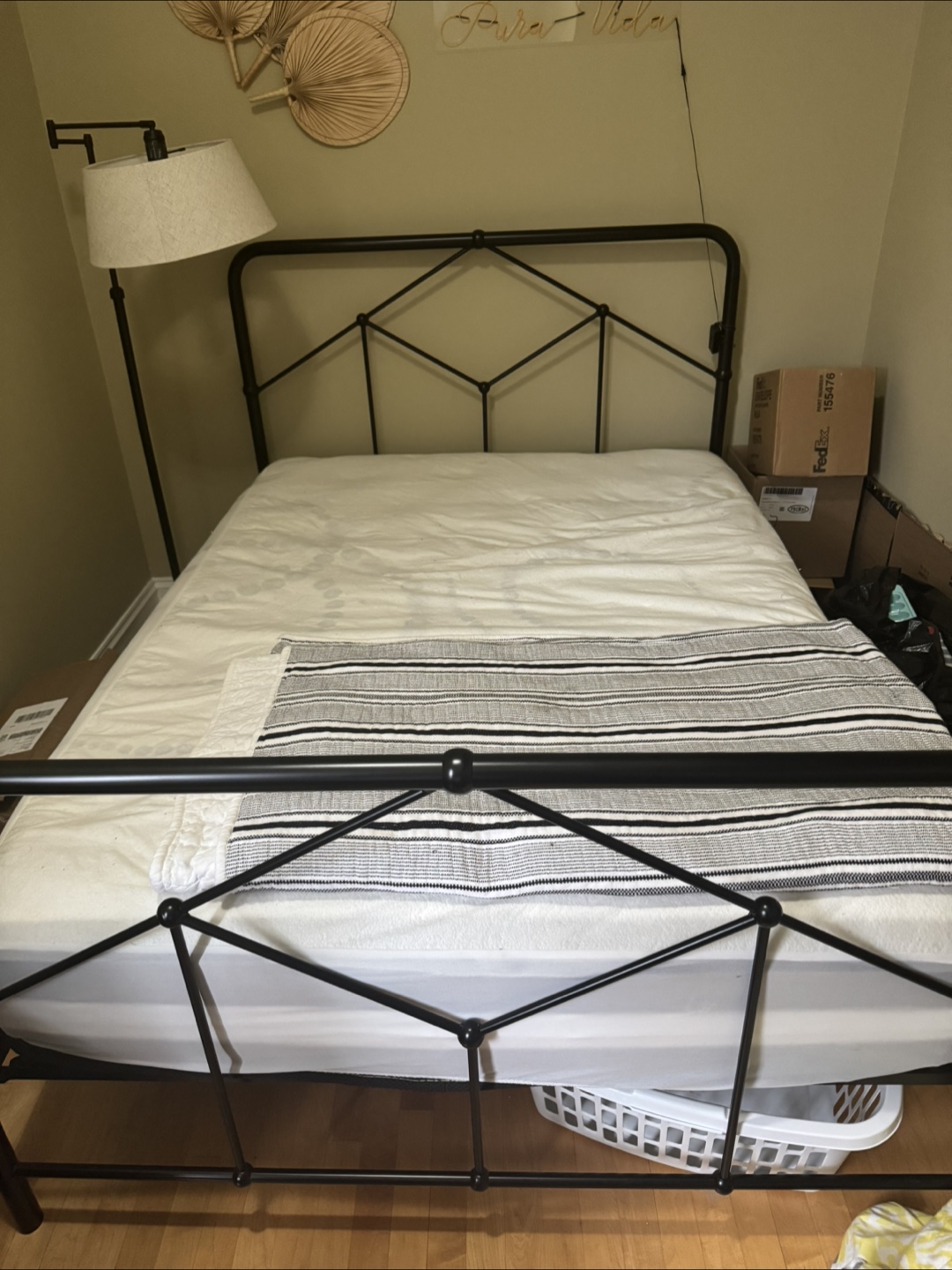 Full Size Metal Bed Frame and Mattress - photo 2