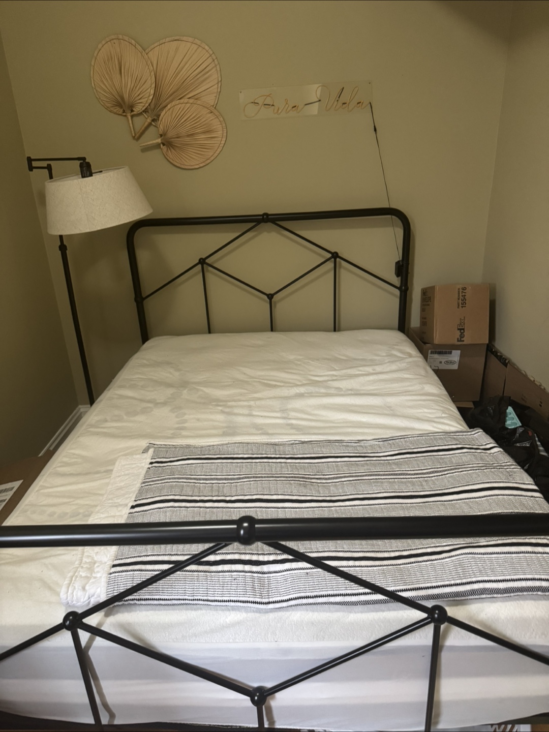 Full Size Metal Bed Frame and Mattress