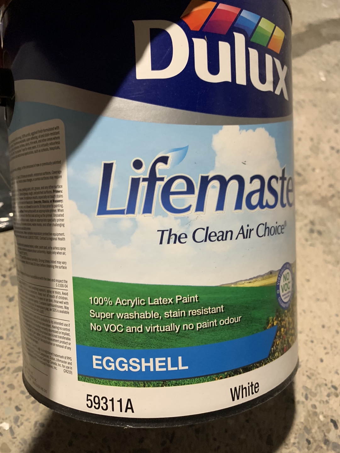 White Paint: Dulux Lifemaster Eggshell White Paint - 3.7L - photo 2