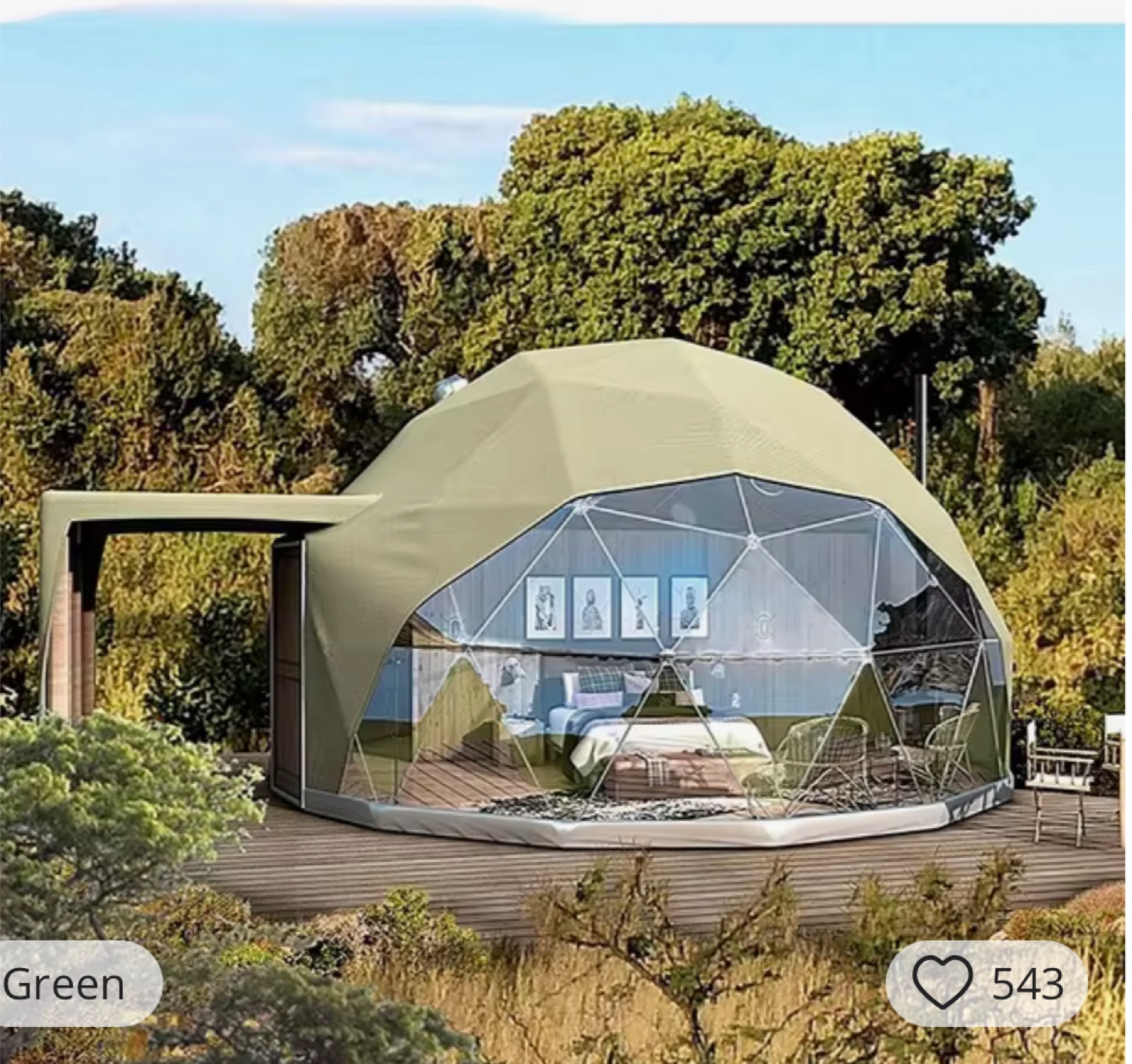 Luxury Geodesic Dome Tent Glamping Accommodation